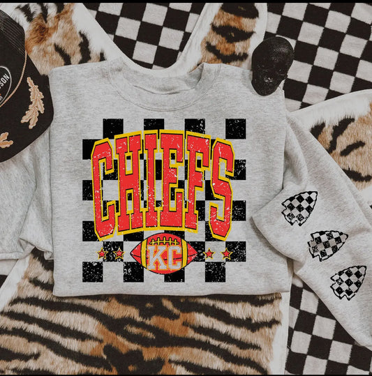 Checkered Chiefs Crewneck