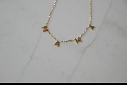 Gold mama necklace