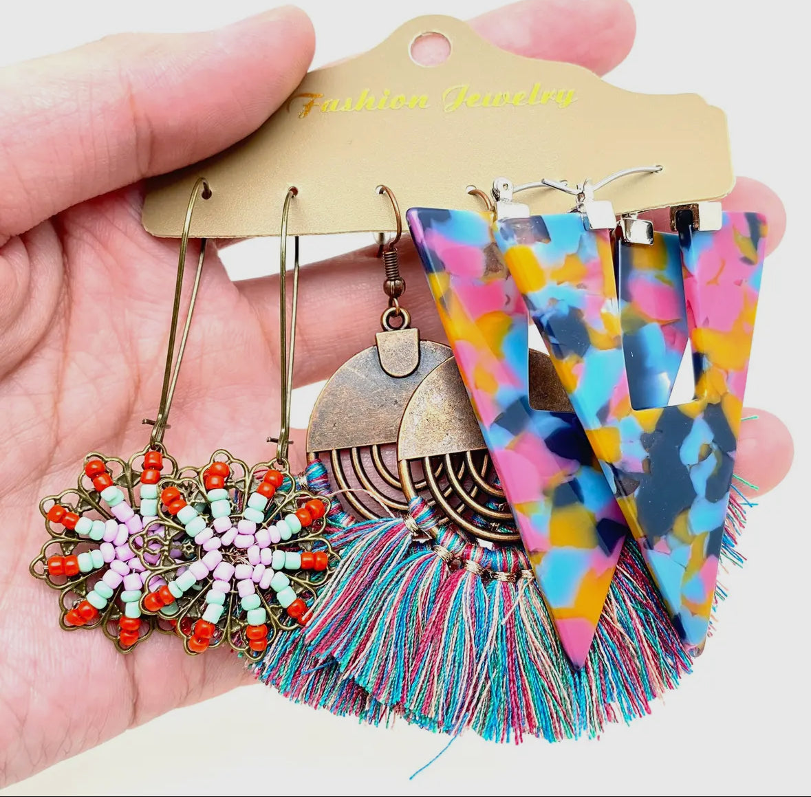 3 pair Bohemian Earrings 2