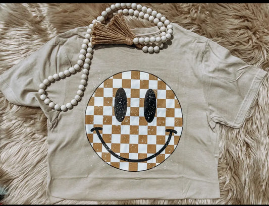 Checkered smile Tee