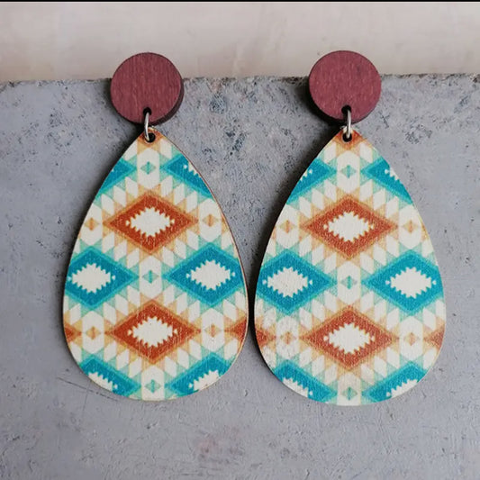 Aztec Geometric Earrings