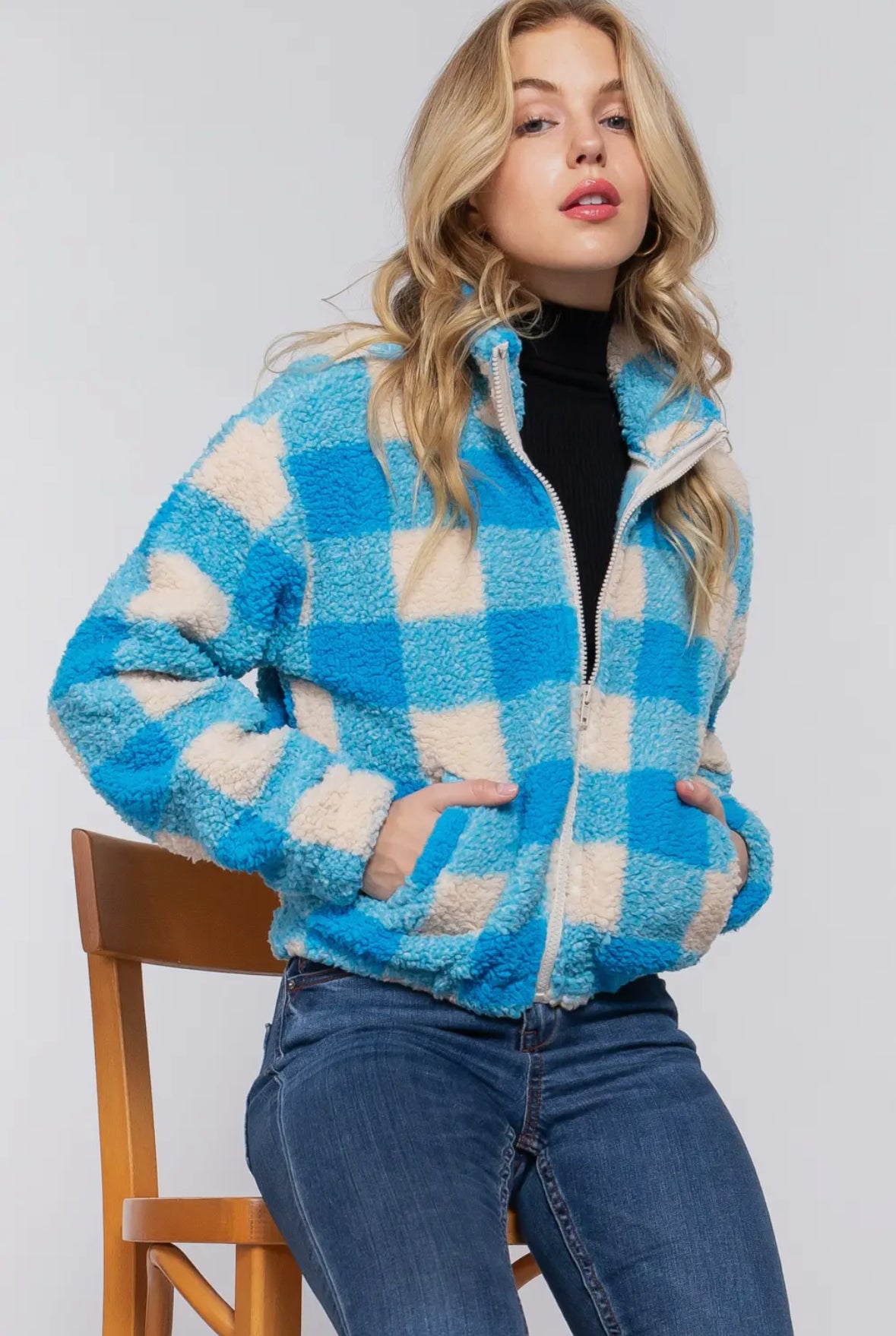 Plaid Faux Fur