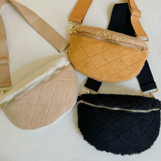 Quilted Sherpa Crossbody