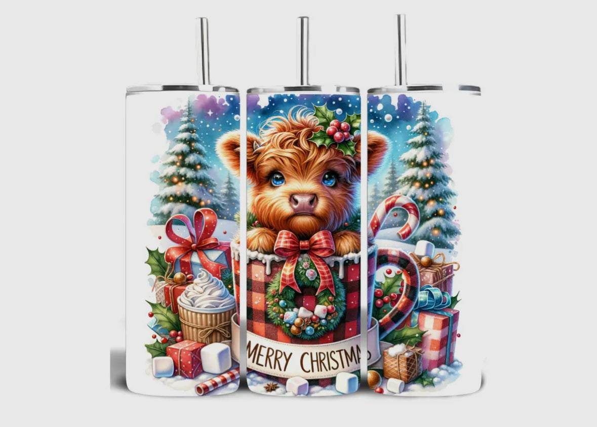 Christmas Cow 20oz Tumbler