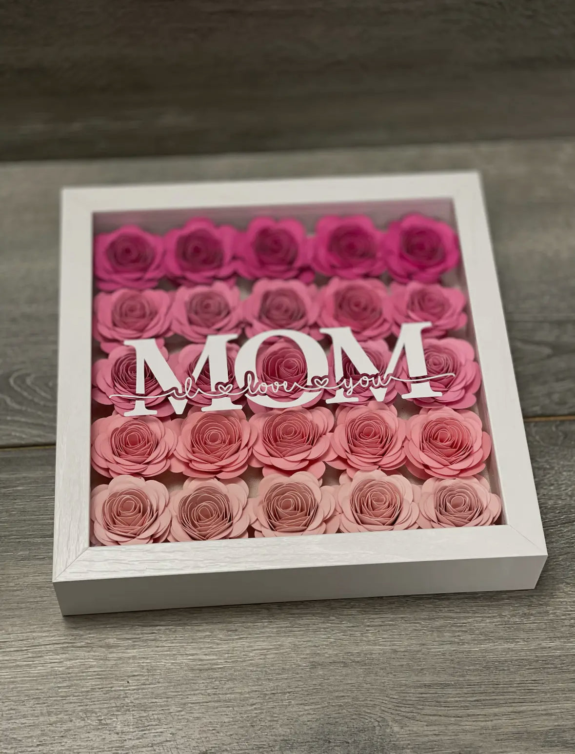 Mom Roses Shadowbox