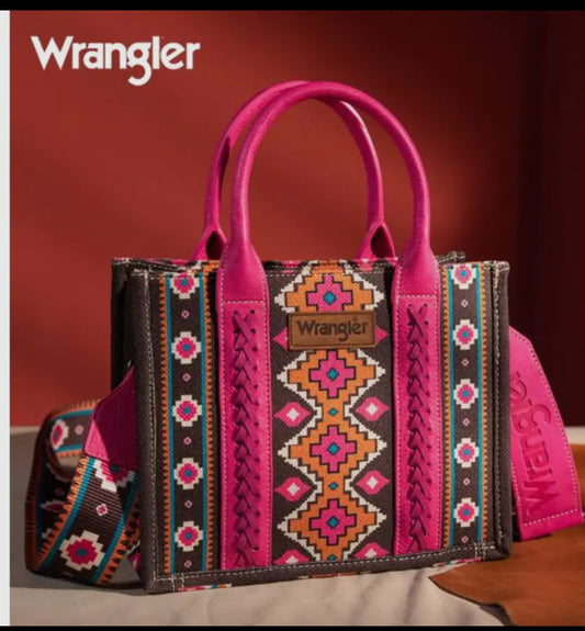 Wrangler Pink Aztec Tote