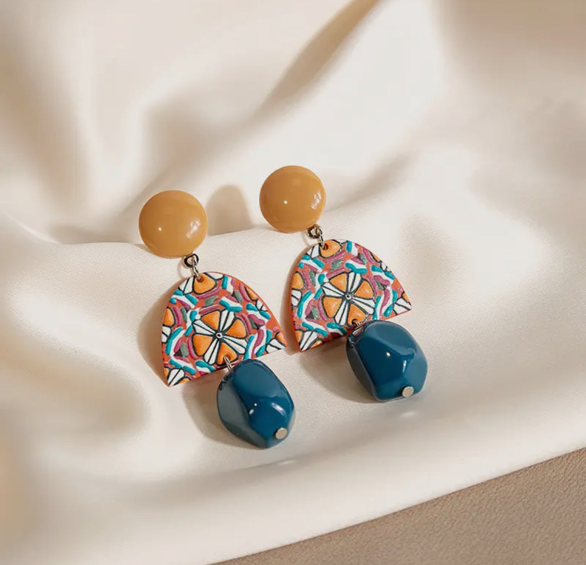 Multicolor Clay Earrings