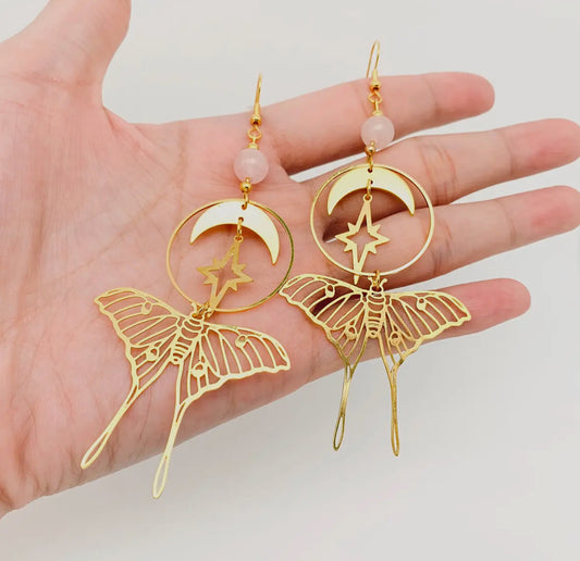 Bohemian moon earrings