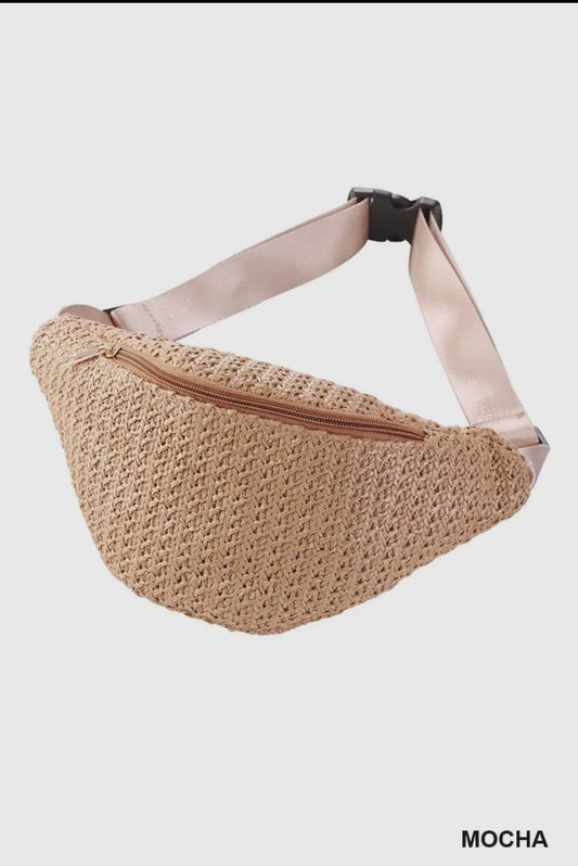 Woven crossbody bag