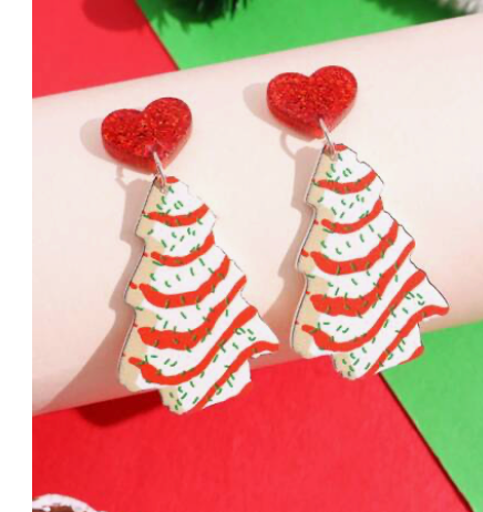 Christmas Cake Earrings 