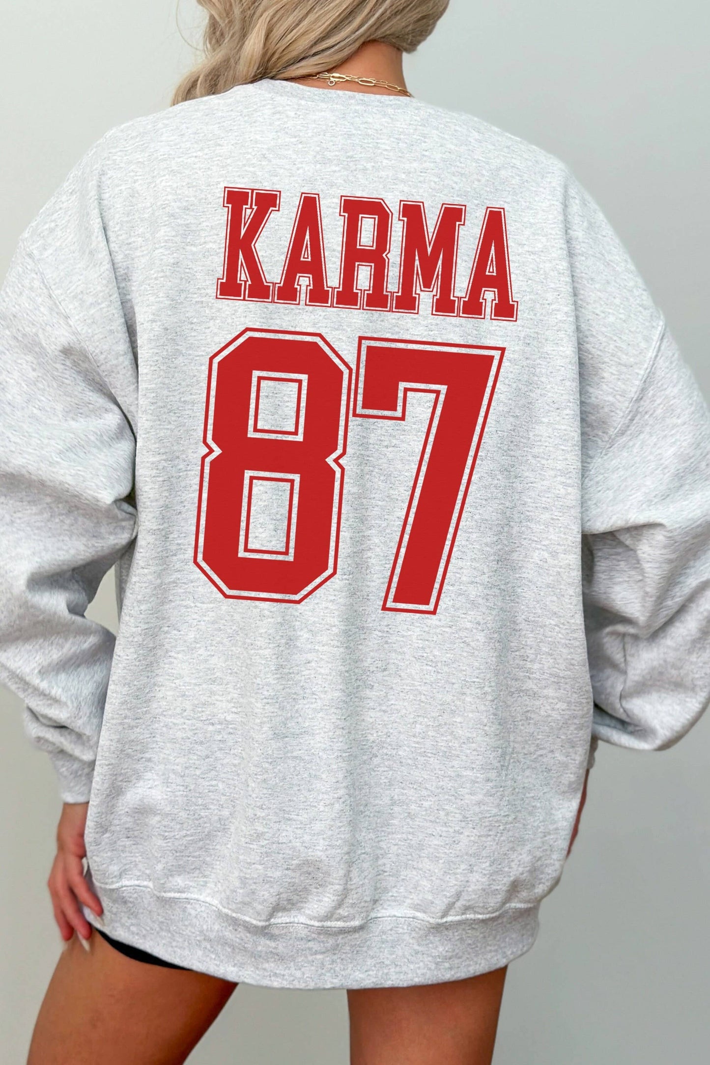 Kansas City Karma 87 - Trendy Varsity Style Sweatshirt